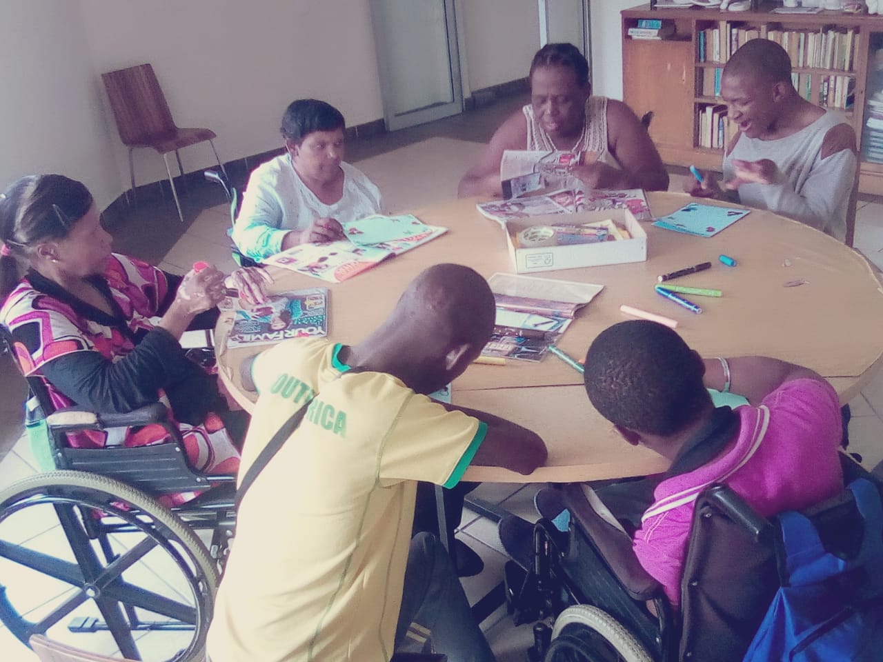 Chatsworth Cheshire Residents working with arts and crafts